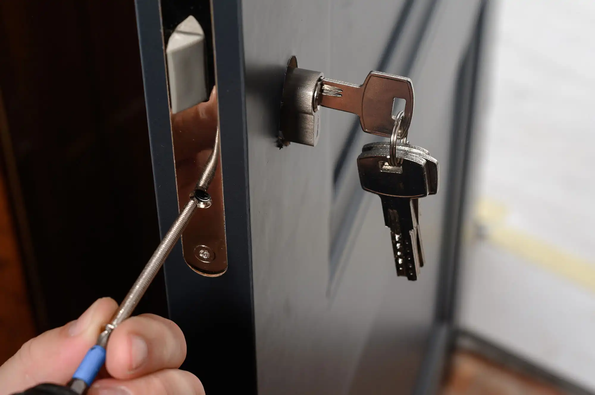Door lock installation