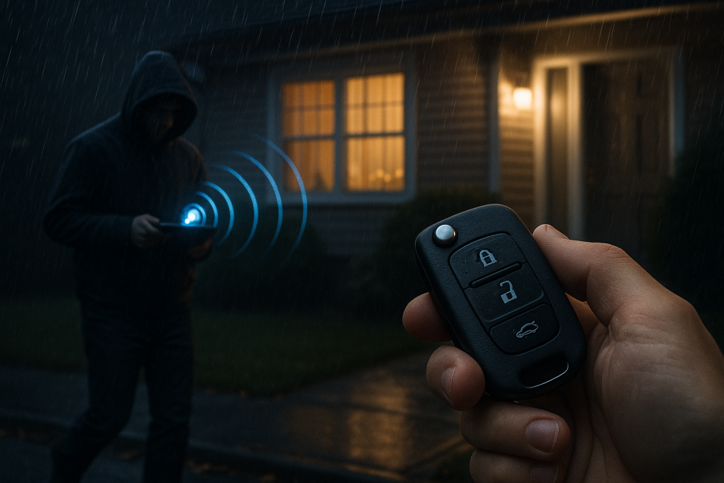 Thieves Scan for key signals to clone keys