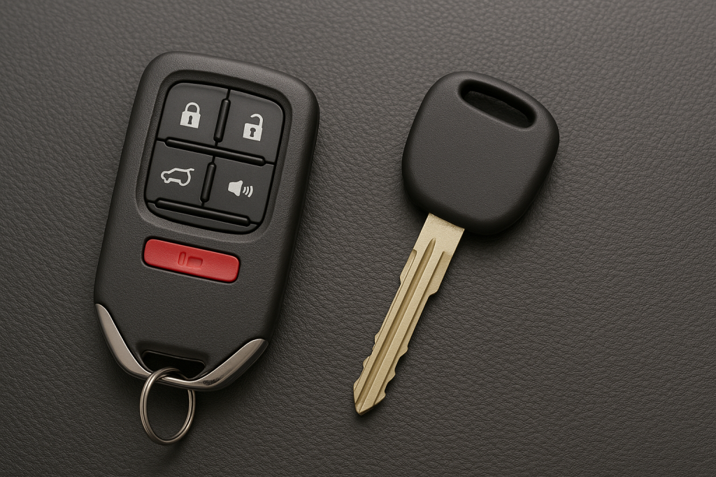 Image of a Basic and an Electreonis Car key